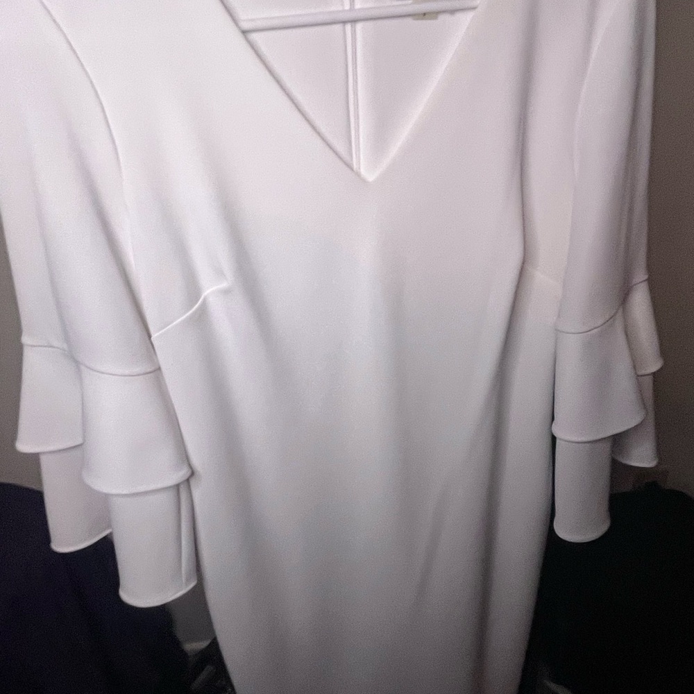 Calvin Klein Off-White V-Neck dress - Picture 15 of 15